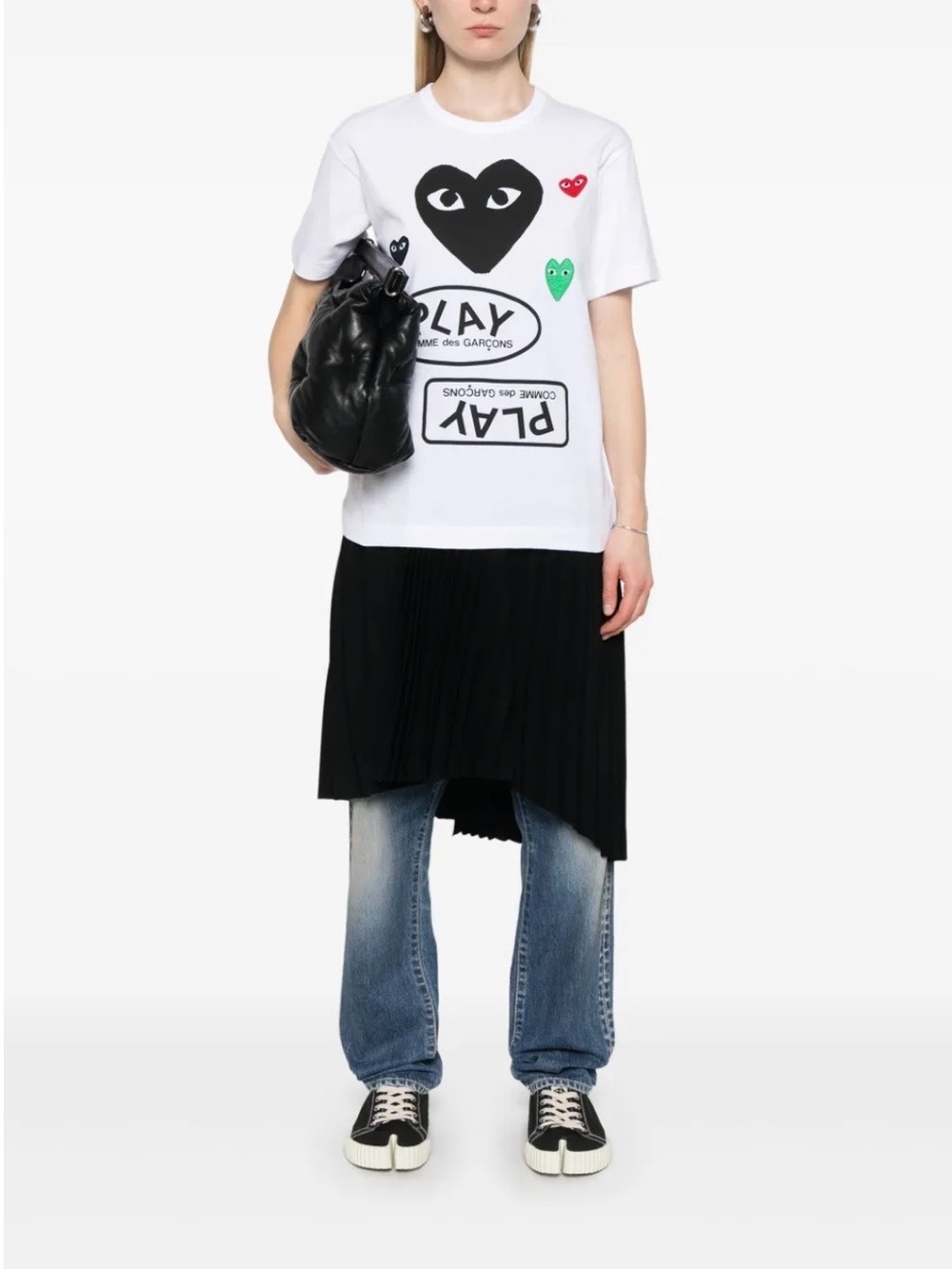 NWT Comme des Garçons PLAY heart-patch T-shirt